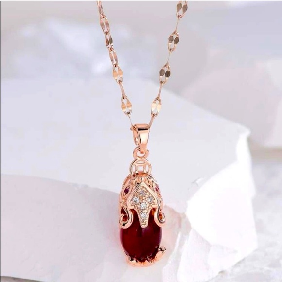 Jewelry - Rose Gold Ruby Necklace